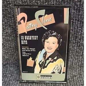 Vintage Patsy Cline 12 Greatest Hits Cassette Tape 1988 Decca